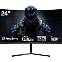 CRUA 24 Inch 180Hz,Curved Gaming Monitor, FHD 1080P, Frameless Design