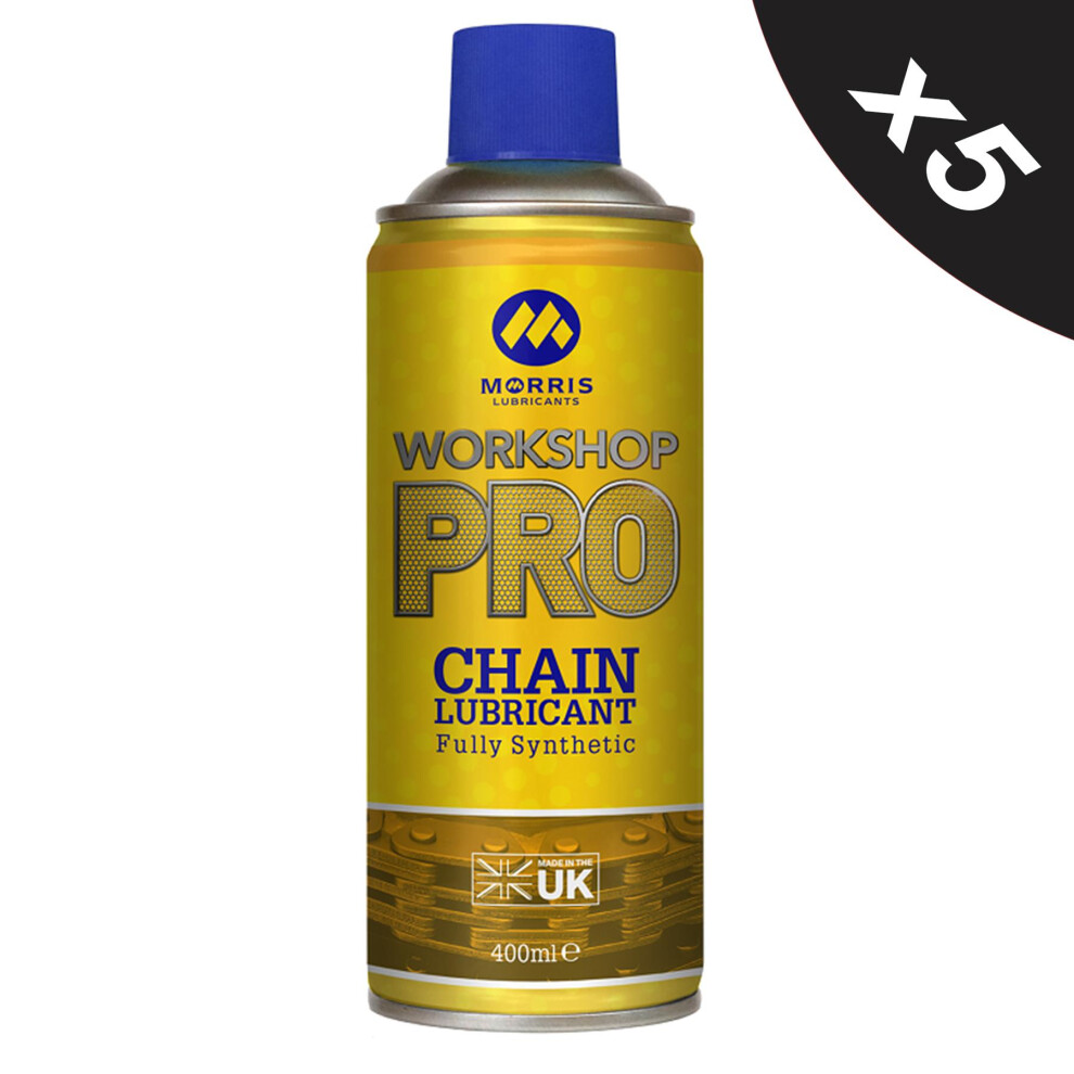 MORRIS Workshop PRO Fully Synthetic Multi Purpose Chain Lubricant 5x400 mL-image-OPC-PFJN6YD-NEW