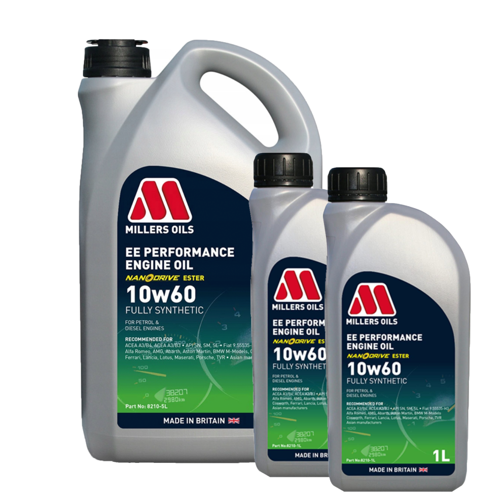 Millers Oils Ee Performance 10W60 Fully Synthetic Engine Oil 7L 5056820504155