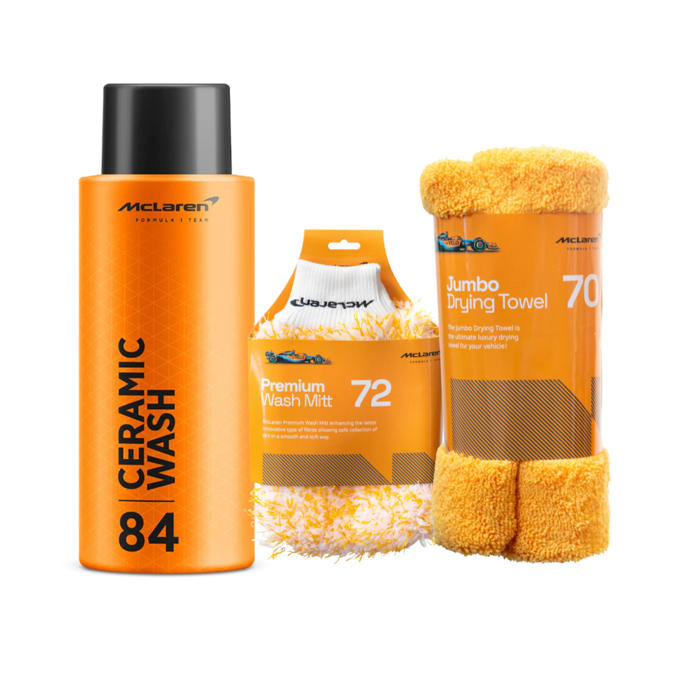Mclaren Ceramic Wash 500Ml + Microfibre Wash Mitt + Jumbo Drying Towel 5056820520216