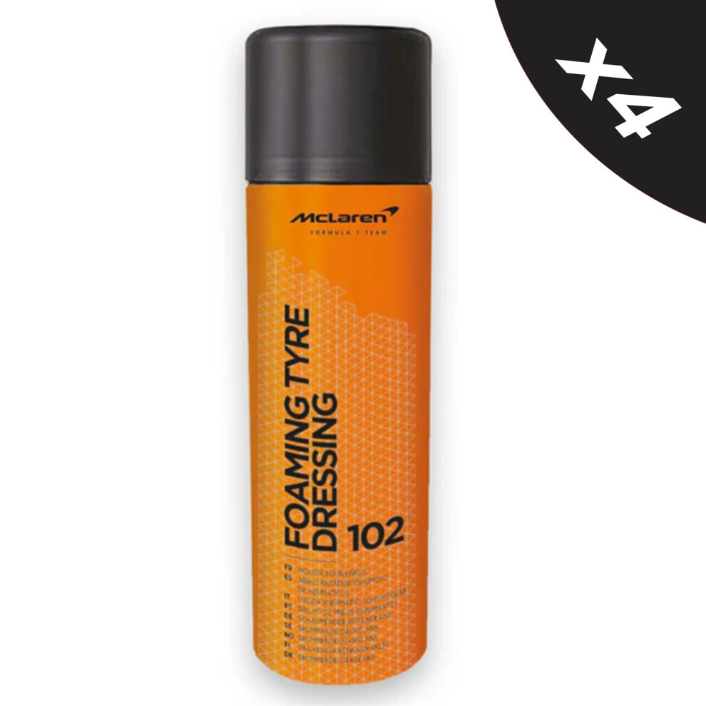 Mclaren Tyre Foam Car Tyre Dressing Shine Wet Gloss Tyre Spray 4X500 Ml 5056820515878