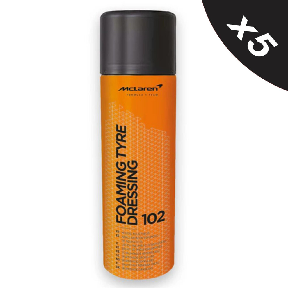 Mclaren Tyre Foam Car Tyre Dressing Shine Wet Gloss Tyre Spray 5X500 Ml 5056820515885