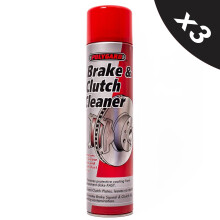 Brake & Clutch Cleaner Spray Aerosol Removes Oil Grease Pats Degreaser 3x600ml