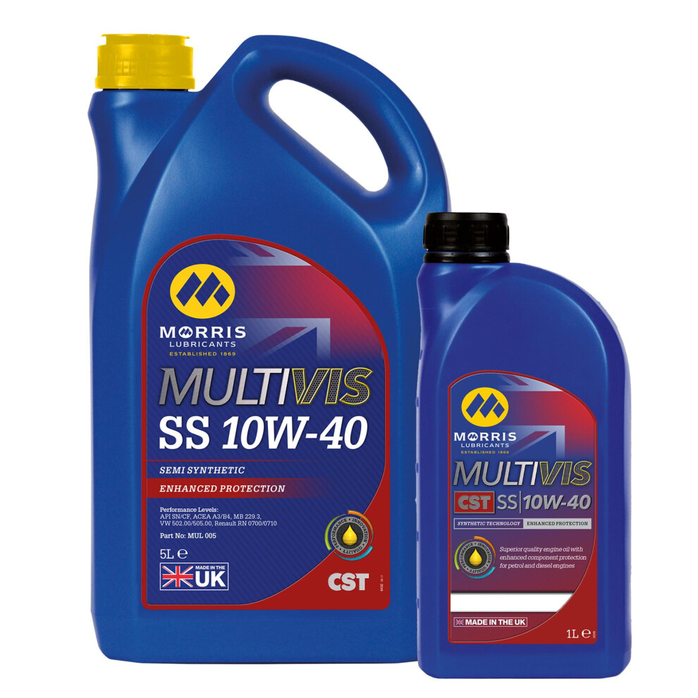 Morris Cst 10W 40 Semi-Synthetic Engine Oil 10W-40 Api Sn/Cf Acea A3/B4 6L 5056820520599