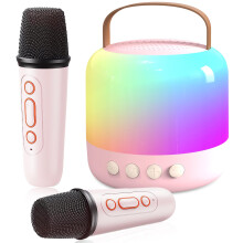 Mini karaoke stroj pre deti Prenosný Bluetooth reproduktor s 2 bezdrôtovými mikrofónmi Darčeky k narodeninám pre hračky