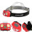 USB Rechargeable Mini LED Headlamp Wave Induction Headlight Band For Outdoors Camping(Red) 7