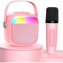Karaoke stroj pre deti a dospelých Mini prenosný Bluetooth reproduktor s mikrofónmi Karaoke reproduktor na domácu párty