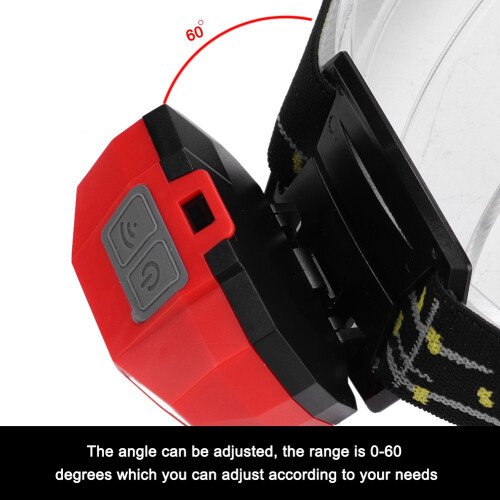 USB Rechargeable Mini LED Headlamp Wave Induction Headlight Band For Outdoors Camping(Red) 2