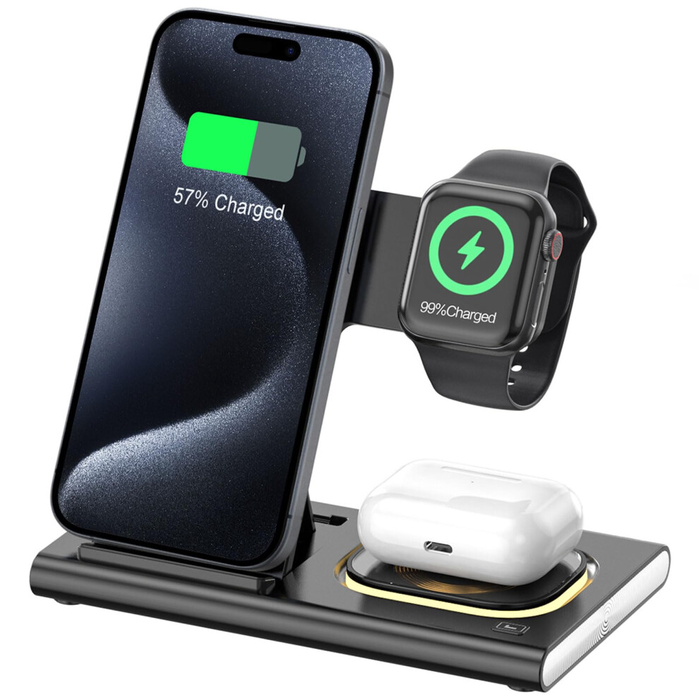 Photos - Other for Mobile Chronus 3 in 1 wireless charger foldable wireless charger 15W multifunctional wireless charger for Apple 16-11 series, Apple