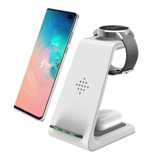 Estação de Carregamento Sem Fio Carregamento Rápido para Apple Branco