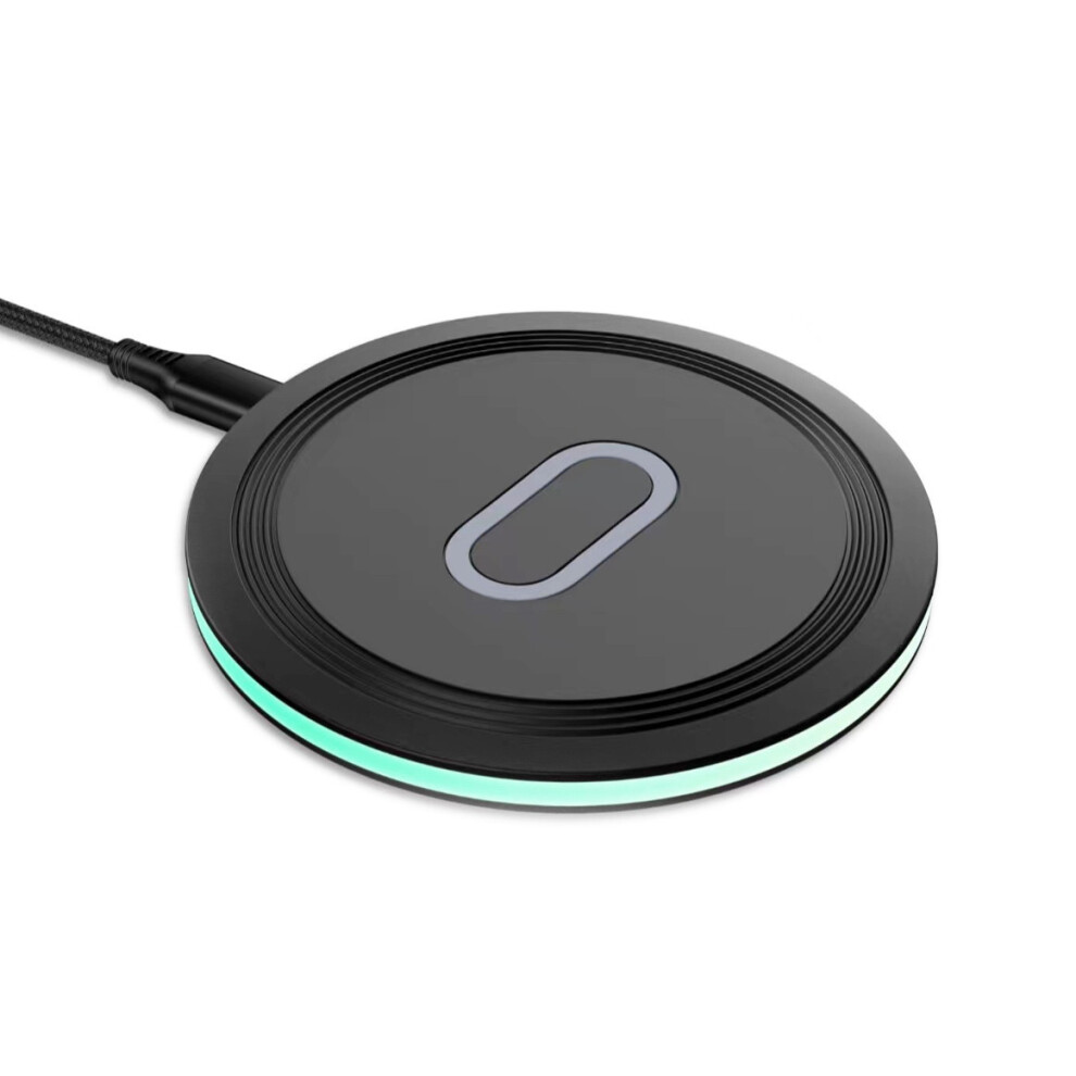 Chronus Wireless Charger Pad, 15W Fast Wireless Charging Pad For Google Pixel 9 8A 7 Pro 7 6 Pro, Iphone 16-13 Pro Max, Samsung Galaxy S23(Black) Black 6976918038364
