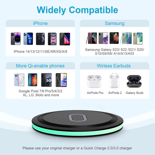 15W Wireless Charger for Google Pixel 9/8/7 Series-Fast Charging 2