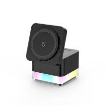 Chronus Wireless Charger 3 in 1 Apple Charging Station Cube LED Night Light 15W Magnetic Charger Stand for iPhone 16/15/14/13/12/AirPods/Apple
