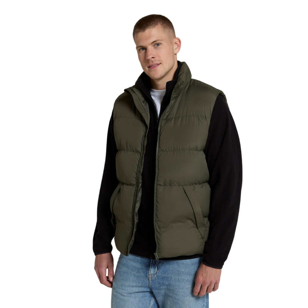 (S, Dark Khaki) Animal Mens Haworth Padded Gilet