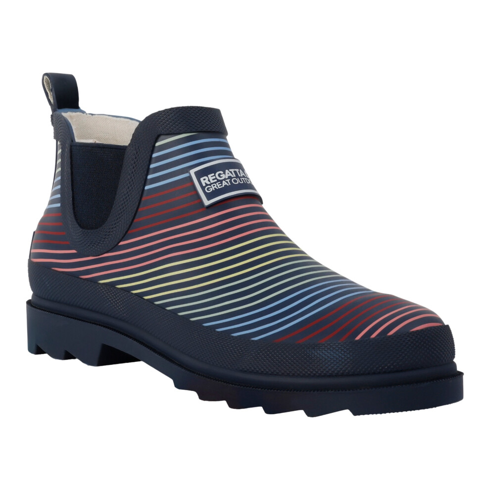 (5 UK, Multicoloured) Regatta Womens/Ladies Harper Contrast Striped Low Wellington Boots