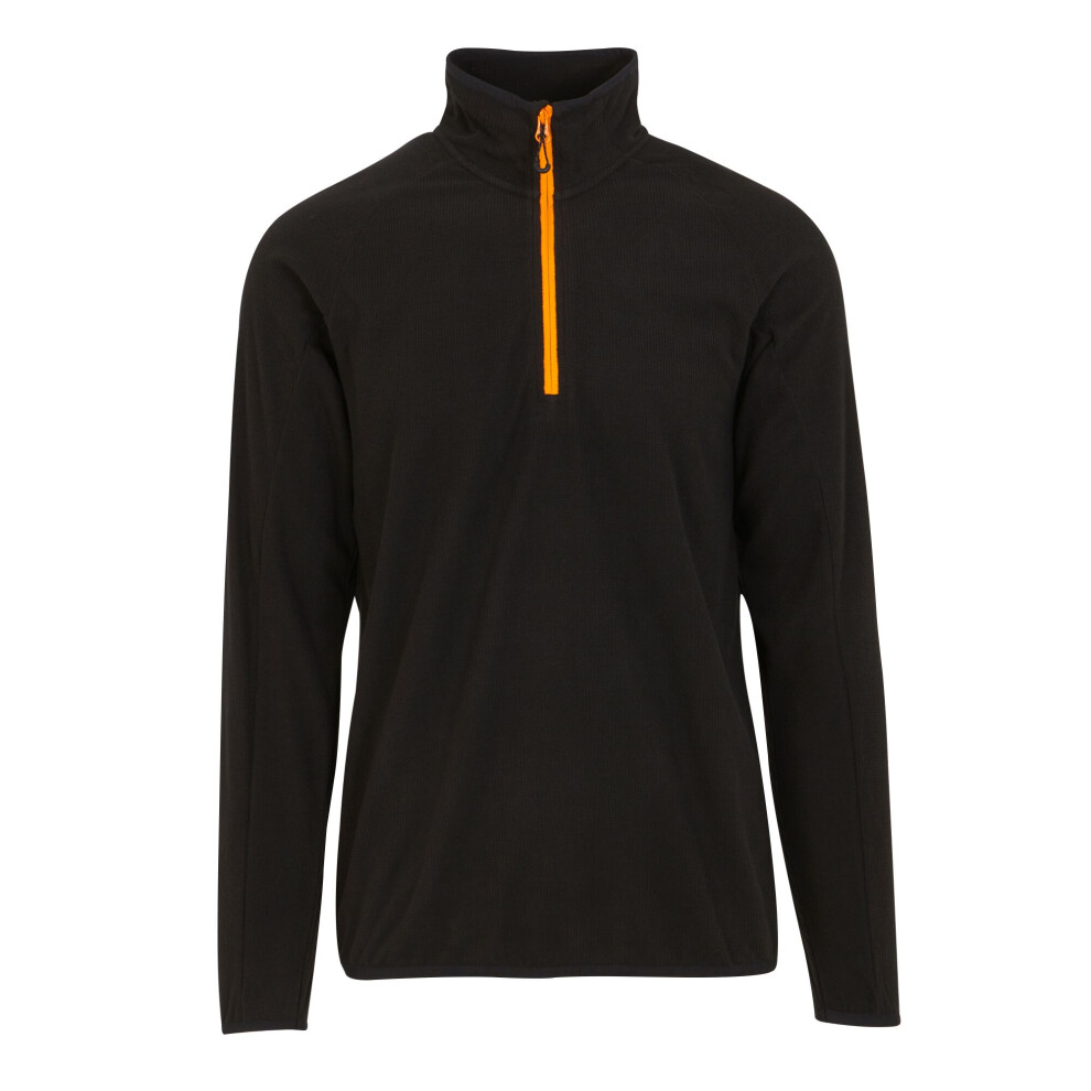 (3XL, Black/Orange Pop) Regatta Mens Navigate Half Zip Fleece Jacket