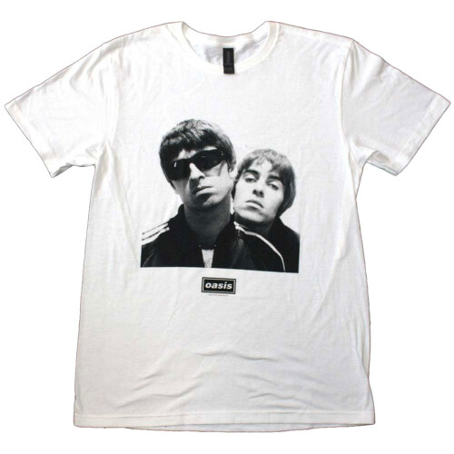 Oasis (S, White) Oasis Noel And Liam Square Photo T Shirt 1