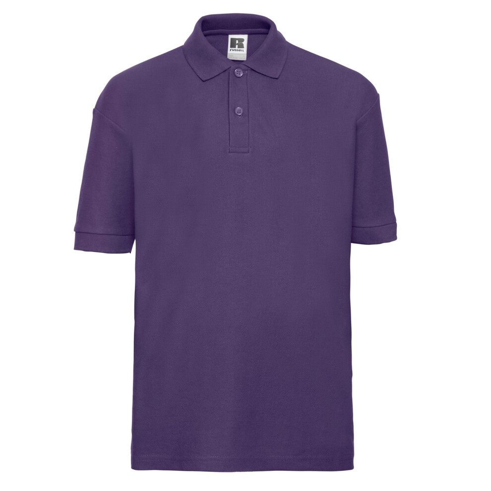 (12 Years, Purple) Russell Childrens/Kids Classic Polycotton Polo Shirt