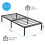 House of Home (Single) Metal Bed Frame Durable Black Powder Coating 8