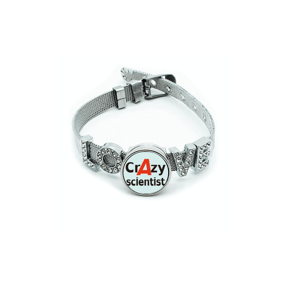 Photos - Bracelet Brief Best Cool Scientist Occupation Wristband Crystal Love Adjustable Bangle