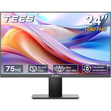 Tees 24 inch FHD Monitor, 75Hz NTSC 72% 1080P Desktop Monitor