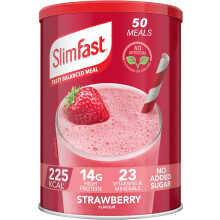 (Strawberry 50 serves) SlimFast Meal Replacement Shake for Weight Loss & Balanced Diet, Vitamins and Minerals, Low Calorie, High Protein,