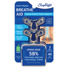 Intra-Nasal Breathe Aid - 40 Days of Better Breathing - Up to 58% More Airflow, Reduces Snoring & Congestion, Reusable with Case