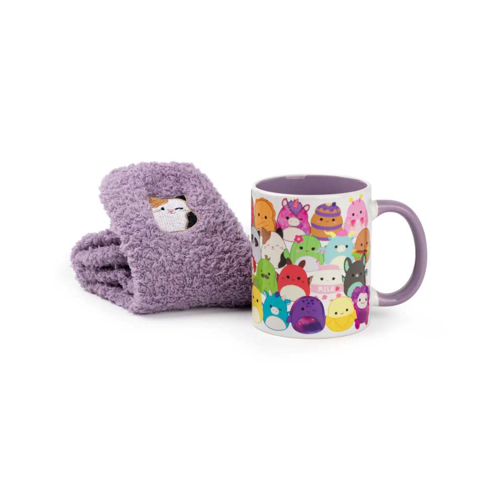 Squishmallows Mug and Sock Gift Set (Womens Purple)