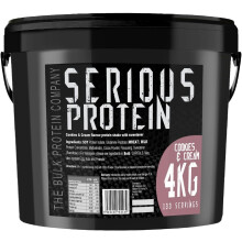 (Cookies & Cream) SERIOUS PROTEIN Protein Powder 4kg Low Carb Supports Lean Muscle Growth