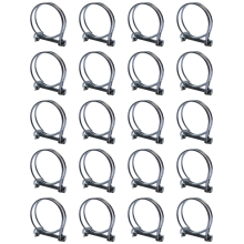 (Pack of 20) Pisces Double Wire Pond Hose Clips - 38/40mm