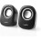Nedis 2.0 12W USB Powered Speaker Set for PC Computer Laptop Black/Silver 1