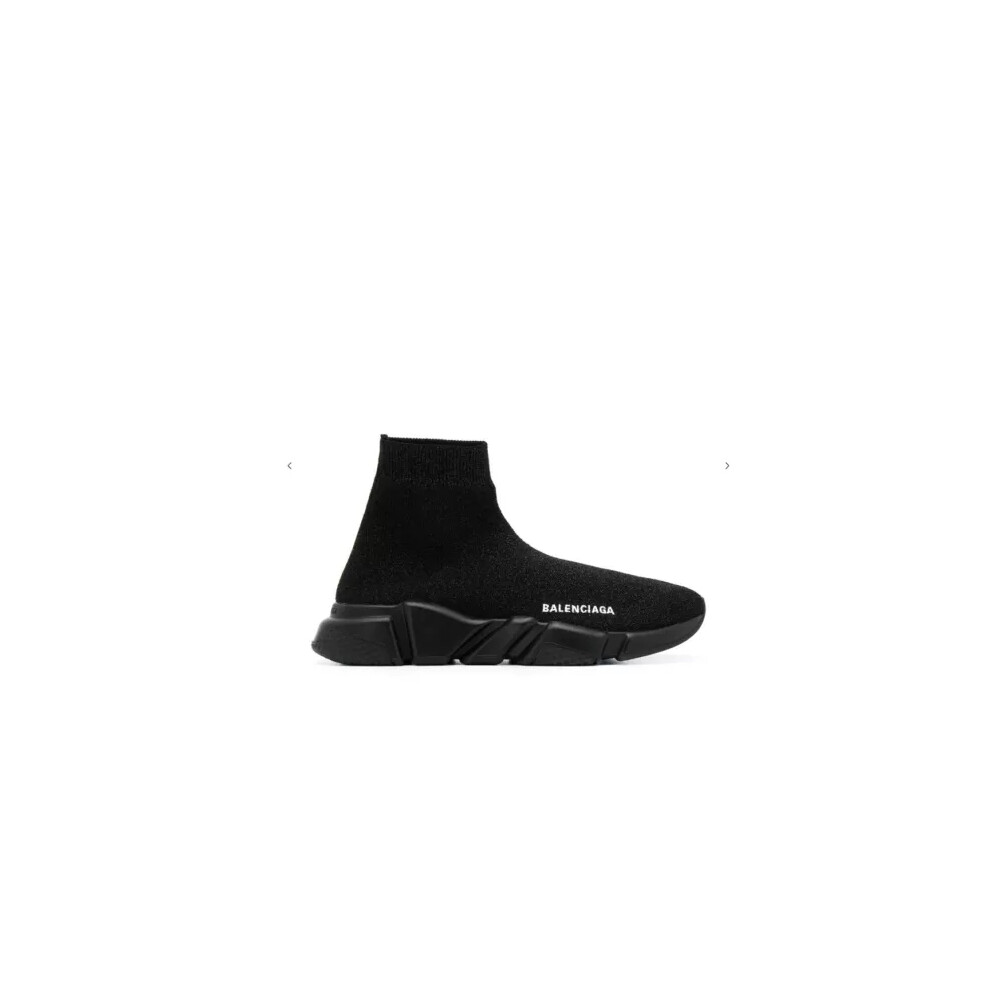 (letter logo full black, man UK8.5=EUR43) SALE Women Designer Style Knit Speed Sock Runner Shoes Men Trainers