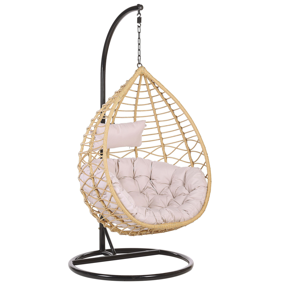 Hanging Chair with Stand ARSITA PE Rattan Natural