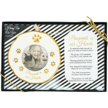 Pavilion 256377 Ornament Boxed Set-Frame with Sentiment Card - Pawprints In Our Hearts - Holds 2.36 in. Photo