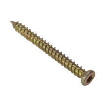 ForgeFix FORCFS52YN Concrete Frame Screw ZYP 7.5 x 52mm Box 100 |
