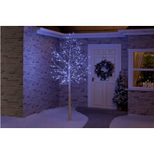 "Winter's Magic: LED-Lit White Decorative Tree 6FT