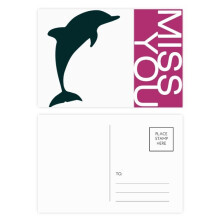 Blue Ocean Docile Friendly Dolphin Miss Postcard Set Thanks Card Mailing Side 20pcs