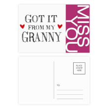 Got It From My Granny Grandma Present Miss Postcard Set Thanks Card Mailing Side 20pcs