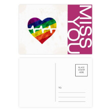 Heart Electron LGBT Rainbow Miss Postcard Set Thanks Card Mailing Side 20pcs