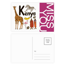 Kenya National symbol Landmark Pattern Miss Postcard Set Thanks Card Mailing Side 20pcs