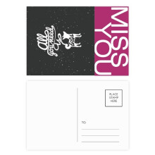 Need Dog Black White Quote Miss Postcard Set Thanks Card Mailing Side 20pcs