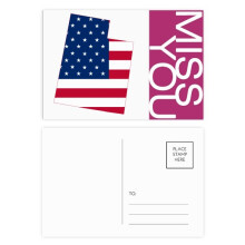 Utah America USA Map Stars Stripes Flag Miss Postcard Set Thanks Card Mailing Side 20pcs
