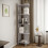 Living And Home 5 Tier Regin Wood Corner Bookcase Modern Unit Book shelf 2