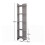 Living And Home 5 Tier Regin Wood Corner Bookcase Modern Unit Book shelf 6