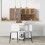 Homcom HOMCOM Folding Dining Table for Small Spaces with 2-tier Shelves White 6