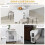 Homcom HOMCOM Folding Dining Table for Small Spaces with 2-tier Shelves White 2