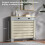 Homcom HOMCOM Radiator Cover with Drawer, Horizontal Slat, 111cm, Grey 5