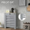 Homcom HOMCOM Radiator Cover with Drawer, Horizontal Slat, 78cm, Grey 3