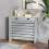 Homcom HOMCOM Radiator Cover with Drawer, Horizontal Slat, 111cm, Grey 2