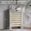 Homcom HOMCOM Radiator Cover with Drawer, Horizontal Slat, 78cm, Grey 5